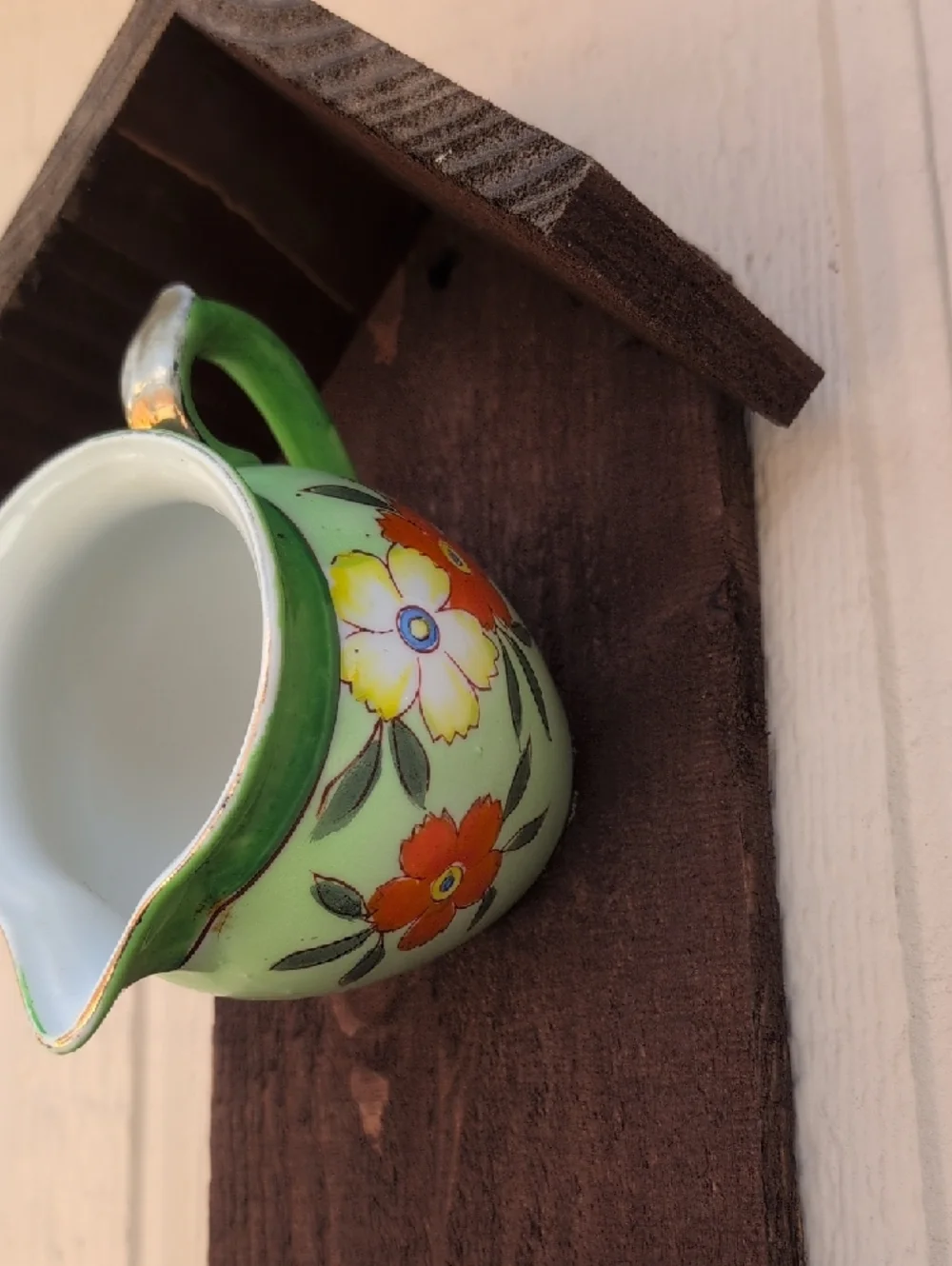 Rustic Wooden Handmade Bird Feeder Green With Envy